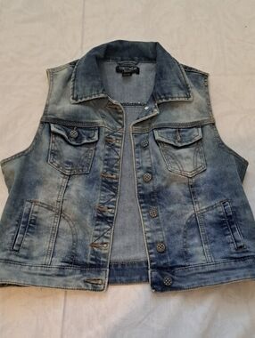 Streetwear Society Denim Vest - Light Blue